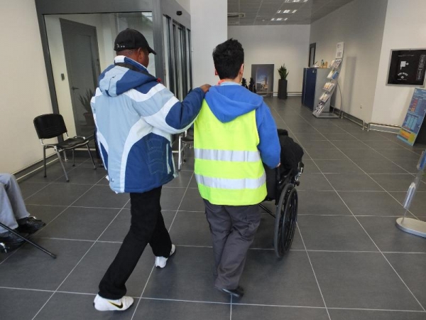 Apertura della nuova 'Sala Amica', area riservata ai Passeggeri a ridotta mobilità (Prm), nel terminal partenze di un aeroporto