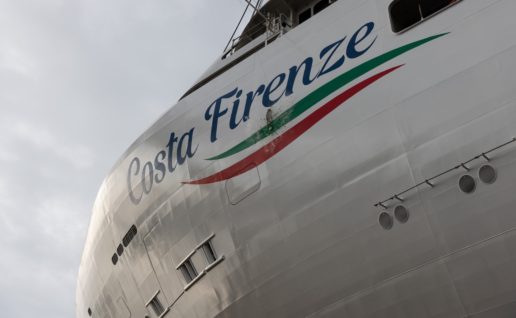 Float out of "Costa Firenze" at Fincantieri shipyard in Marghera (Venice) on November 6, 2019