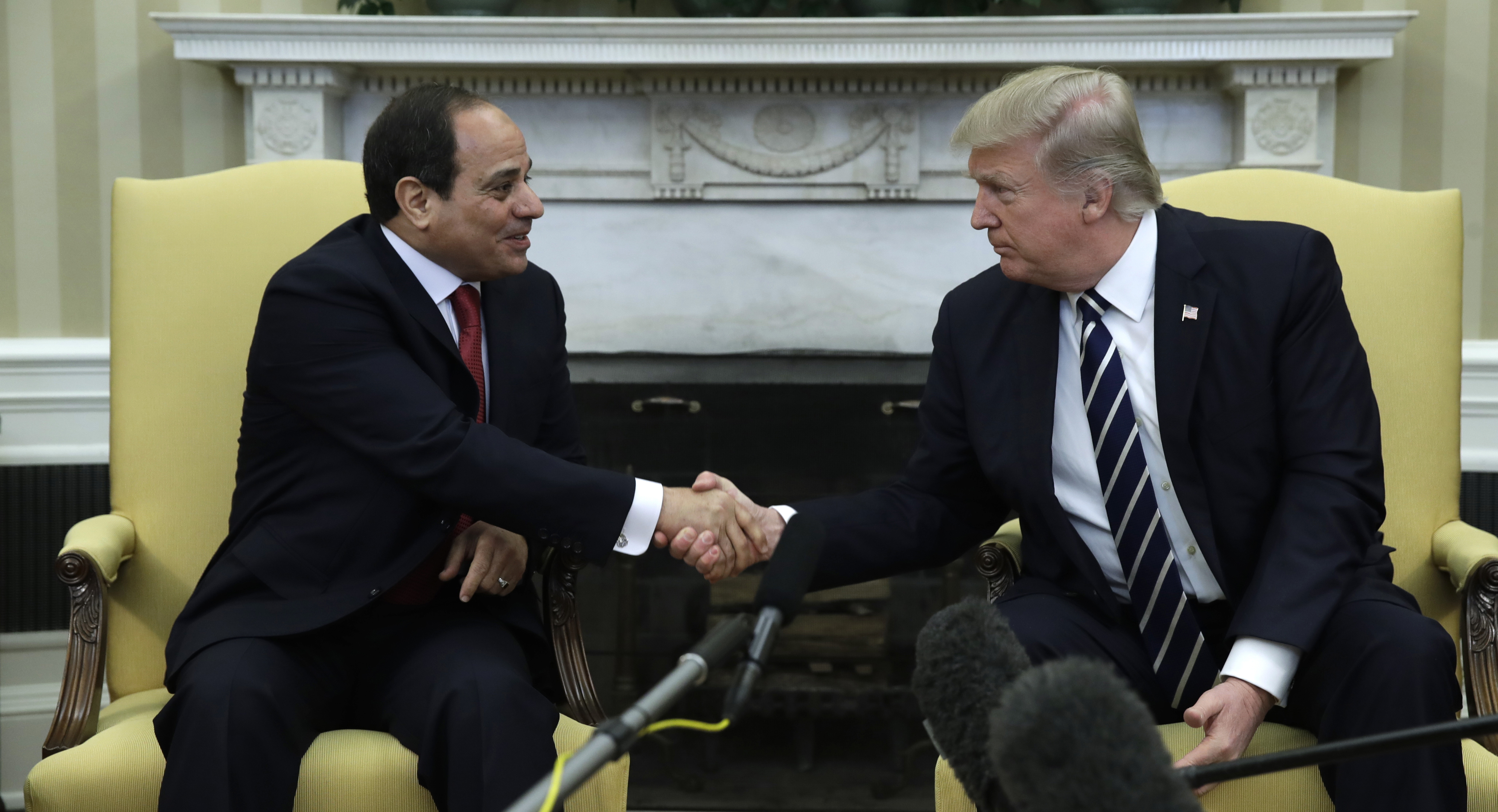 The US President Donald Trump and the Egypt Presdient Abdel Fattah al-Sisi
