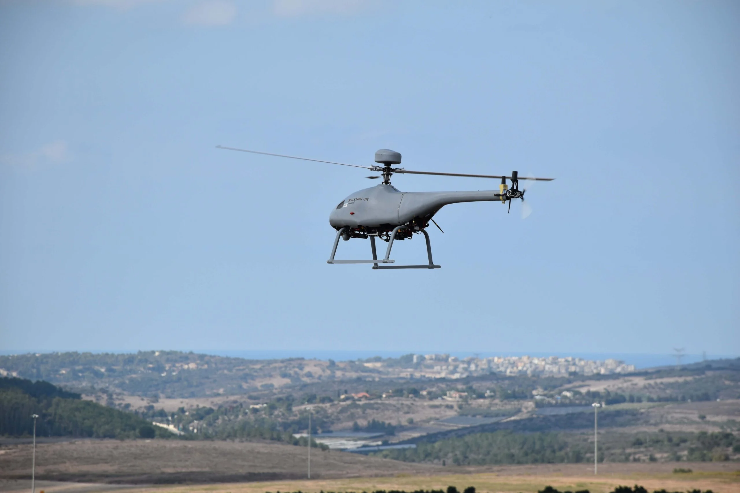 The Black Eagle 50 drone helicopter developed by Israeli Steadicopter