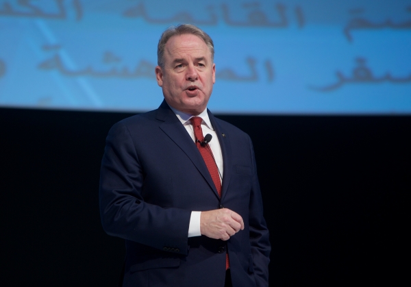James Hogan, ex-presidente ed ex-amministratore delegato di Etihad Airways durante una conferenza-stampa