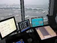 Interno della torre di controllo di un aeroporto