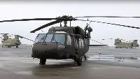 a Sikorsky UH-60V Black Hawk Helicopter