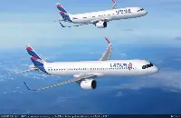 A-321XLR and A-321neo of Latam Airlines in flight