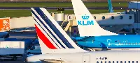 Aircraft of the carriers Air France and Klm Royal Dutch Airlines