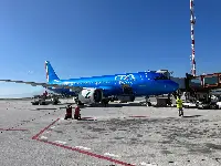 ITA Airways plane at Genoa airport