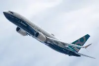 A Boeing B-737 MAX 8 during a flight