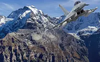 Eurofighter Typhoon airplane of the Switzerland