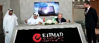 "Idex 2023" (February 20-24 in Abu Dhabi): Khalid Al-Ali, CEO of Etimad Holding and Enzo Benigni, President and CEO of Elettronica, signed a strategic partnership agreement