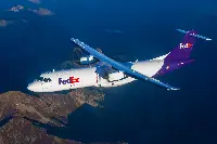 ATR-72/600F airplane in flight of FedEx