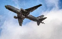 Japanese KC-46 Tanker airplane during maiden flight