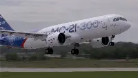 Maiden flight of Irkut MC-21/300 aircraft