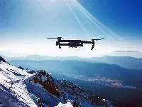 A drone Uav flying