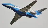 Pilatus PC-24 HB-VSA overflies Sumburgh, Scotland