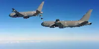 KC-767A Tanker airplanes in flight otf the Italian Air Force