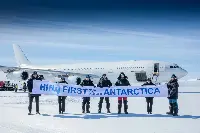 Il primo volo della storia in Antartide effettuato da un Airbus A340 dell'aviolinea charter Hi Fly