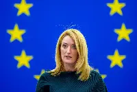 The President of the European Parliament Roberta Metsola