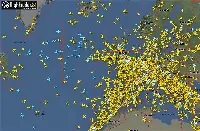 From Flightradar24. In a period of closed air spaces due to coronavirus, airplanes in flight over the Europe