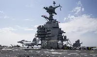 An F/A-18F SuperHornet during landing on USSGerald R. Ford