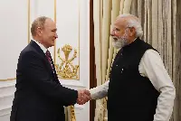 Meeting between Russian President Vladimir Putin and Indian Prime Minister Narendra Modi