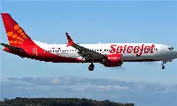 B-737 Max airplane of the Indian SpiceJet