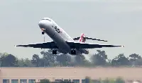 Decollo aereo Boeing B-717 della compagnia aerea Volotea