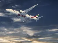 B-787 Dreamliner airplane of Emirates