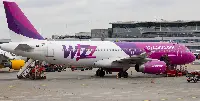 Wizz Air airplane at Hamburg Airport