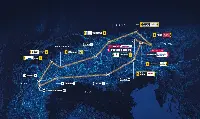 Il percorso della "Red Bull X-Alps 2023" con i 15 turn point, 1223 km attraverso le Alpi