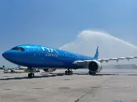 ITA Airways launched new connection Washington-Dulles/Rome-Fiumicino on June 2nd 2023 operated by new A-330neo airplane with the traditional water cannon ceremony