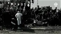 The experts at work on the wreckages of the SSJ-100 of Aeroflot
