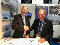 Signing ceremony between Enstrom Helicopter with Rotor & Aircraft Sarl at "Helitech International" (October 16-18 in Amsterdam)