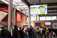 Passeggeri all'aeroporto "San Francesco d'Assisi" di Perugia