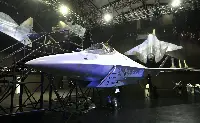 A Russian-made Sukhoi Su-75 Checkmate fighter aircraft