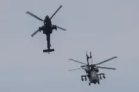 Singapore Army Apache helicopter stunts at Singapore Air Show 2022