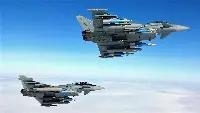 Eurofighter fighter aircraft of the German Luftwaffe, in an index photo