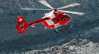 Swiss Air-Rescue Service Rega five-bladed H-145 helicopter in flight