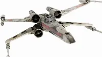 Modellino del caccia "X Wing Starfighter" utilizzato in Guerre Stellari