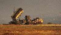 An anti-aircraft Patriot missile system