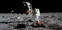 Neil Armstrong, Apollo 11, the first man on the Moon in July 1969
