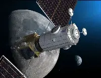 Artist illustration of Northrop Grumman’s HALO module and the Power Propulsion Element which form the first critical component of NASA’s Gateway
