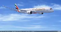 A-350/900 airplane in flight of Emirates