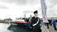 Ferretti delivery of patrol boat FSD N800 to Arma Carabinieri