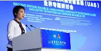 ICAO Secretary General Fang Liu during the opening ceremonies for ICAO’s 2nd ‘DRONE ENABLE’ UAS Industry Symposium in Chengdu, China