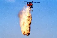 Sikorsky S-64 Air-Crane during an antifire action