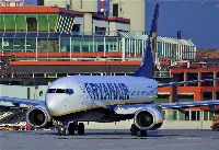 Ryanair plane at Genoa's "Cristoforo Colombo" airport