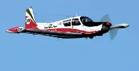SIAI-Marchetti S-205 single piston engine four seater aircraft, piloted by Mario Panvini Rosati with on board Giancarlo Zane as a traveling companion, used for the raid Rome-Tokyo-Rome on November 15, 1970