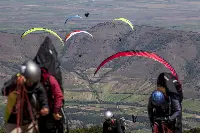 Flight by paraglider