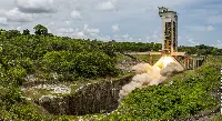 Final test firing of the P120C solid rocket motor for Ariane 6 and Vega-C
