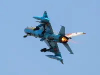 A MiG-21 LanceR military aircraft of the Romanian Air Force